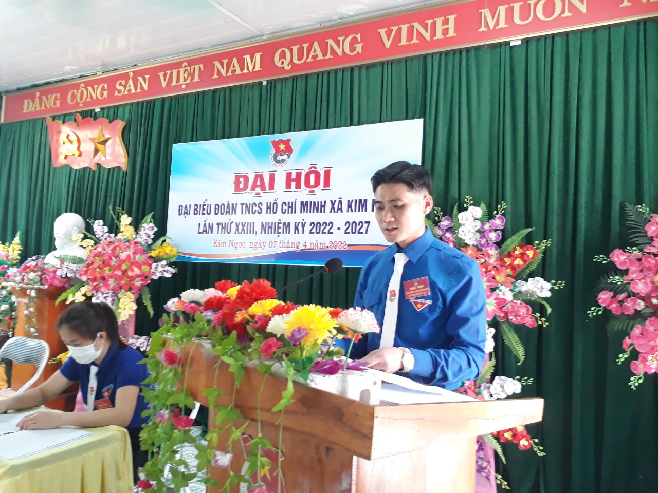 Đại hội đại biểu Đoàn TNCS Hồ Chí Minh xã Kim Ngọc, lần thứ XXIII, nhiệm kỳ 2022 - 2027