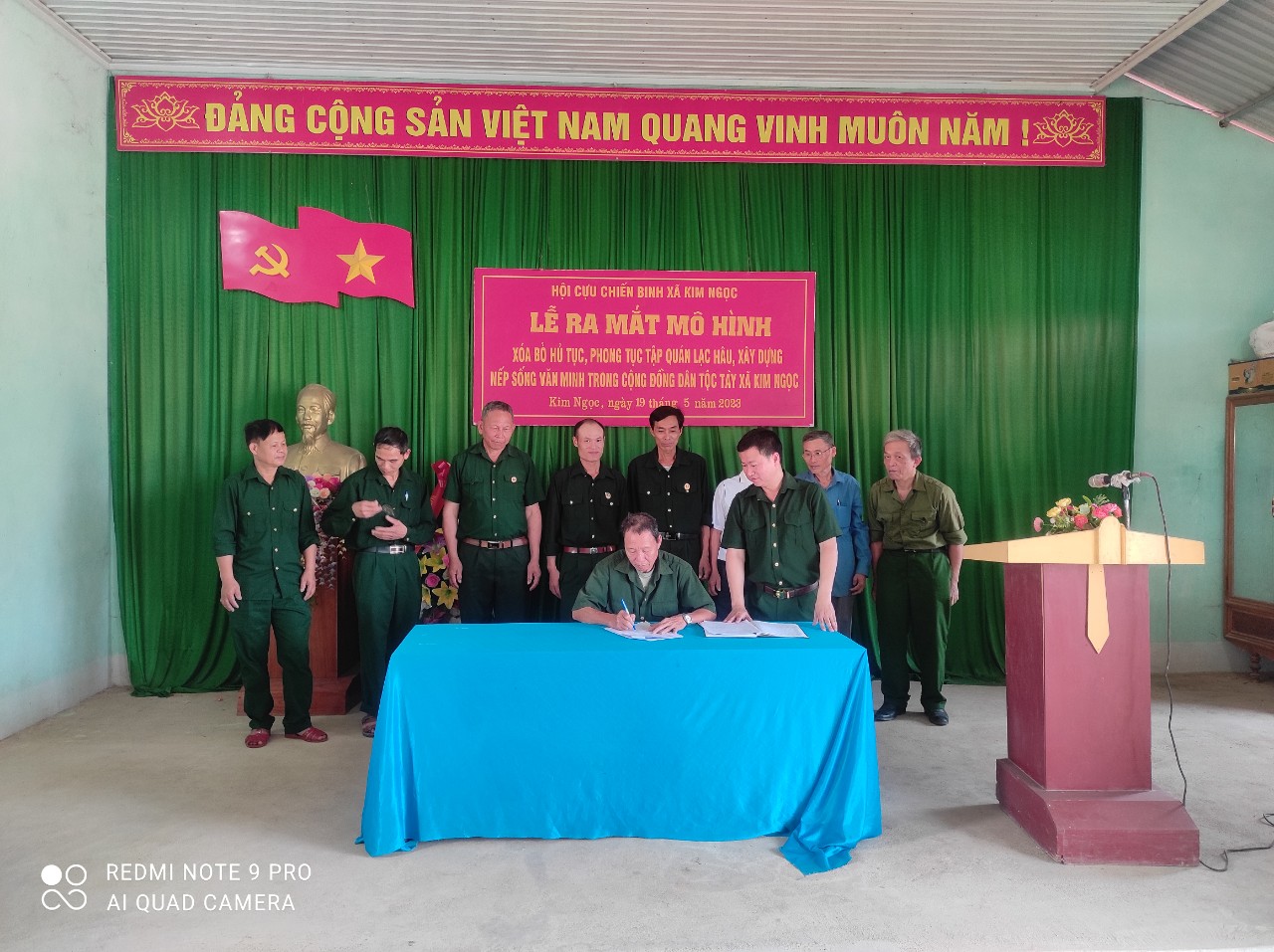 Hội Cựu chiến binh xã Kim Ngọc ra mắt mô hình xóa bỏ hủ tục, phong tục tập quán lạc, xây dựng nếp sống văn minh trong cộng đồng dân tộc Tày